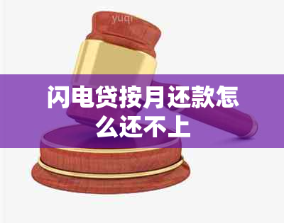 闪电贷按月还款怎么还不上
