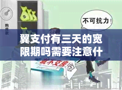 翼支付有三天的宽限期吗需要注意什么