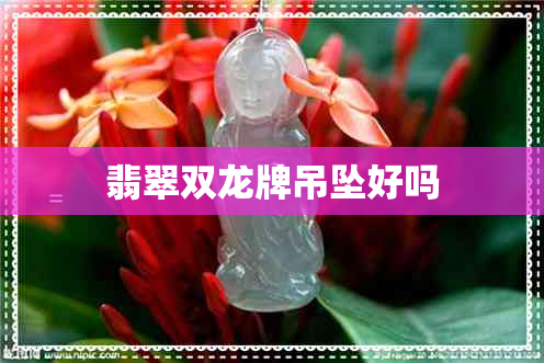 翡翠双龙牌吊坠好吗 翡翠双龙牌吊坠好吗
