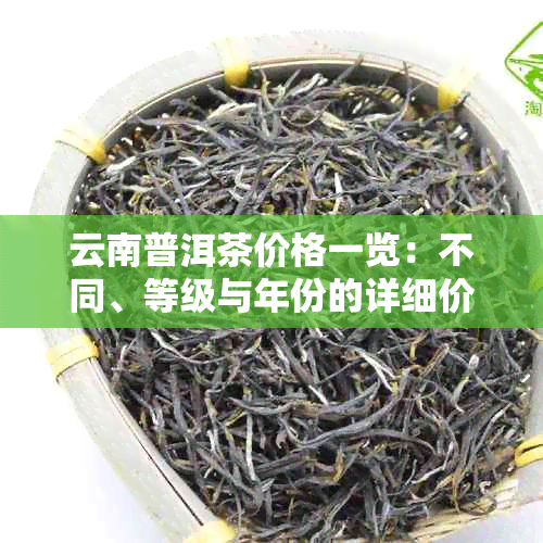 云南普洱茶价格一览:不同、等级与年份的详细价格指南
