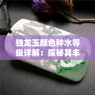 独龙玉颜色种水等级详解：探秘其丰富内涵与鉴赏要点