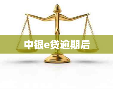 中银e贷逾期后