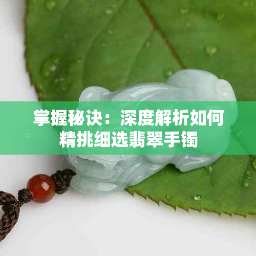 掌握秘诀:深度解析如何精挑细选翡翠手镯
