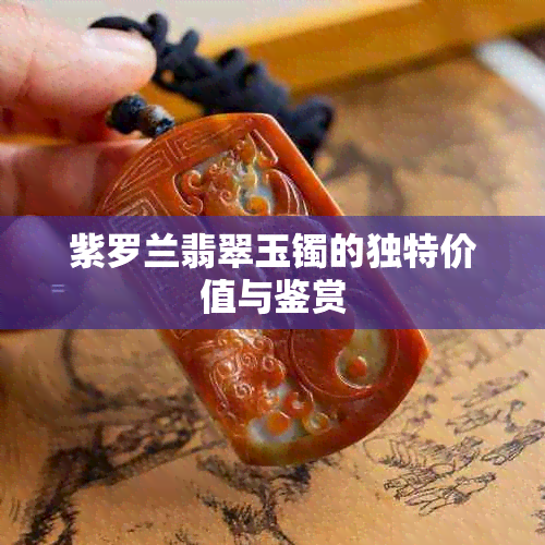紫罗兰翡翠玉镯的独特价值与鉴赏