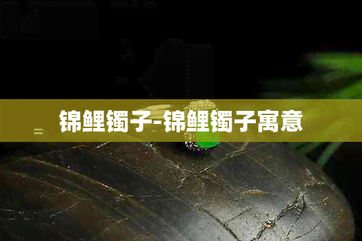 锦鲤镯子-锦鲤镯子寓意