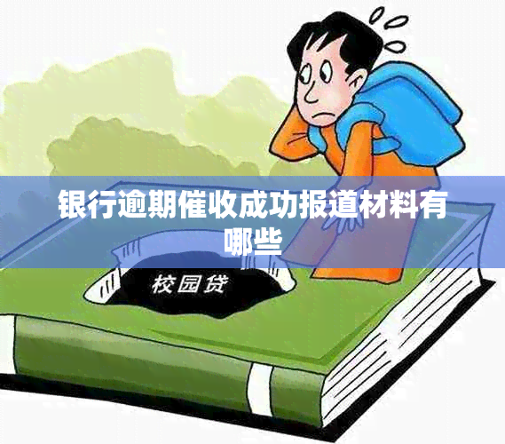 银行逾期成功报道材料有哪些