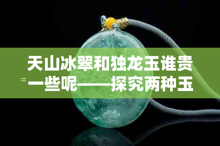 天山冰翠和独龙玉谁贵一些呢——探究两种玉石的价格差异