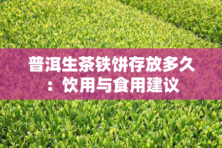 普洱生茶铁饼存放多久:饮用与食用建议