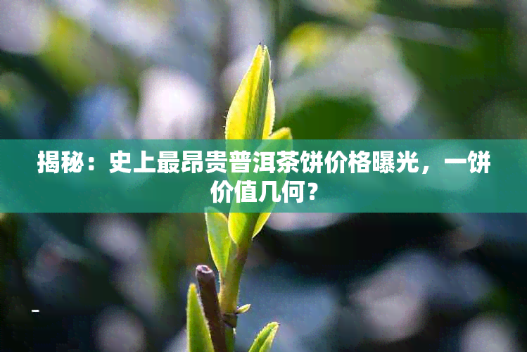 揭秘：史上最昂贵普洱茶饼价格曝光，一饼价值几何？
