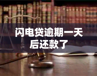 闪电贷逾期一天后还款了