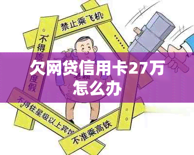 欠网贷信用卡27万怎么办