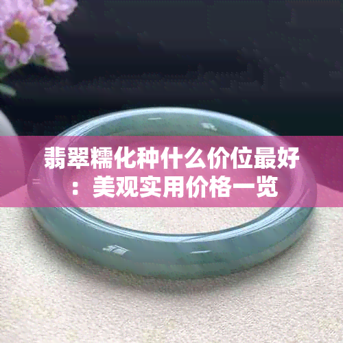 翡翠糯化种什么价位更好：美观实用价格一览