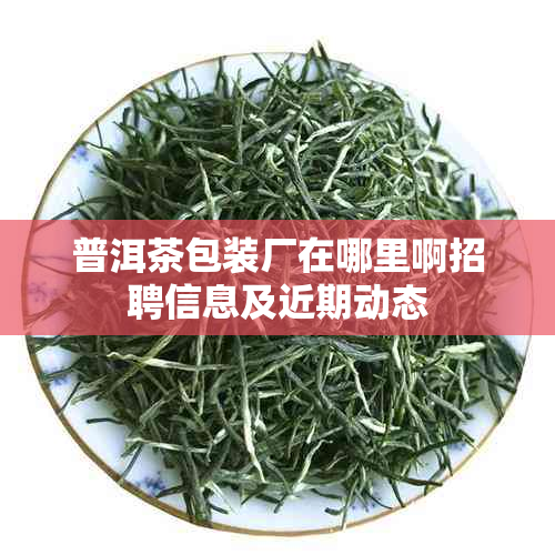 普洱茶包装厂在哪里啊招聘信息及近期动态