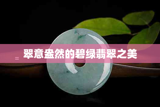 翠意盎然的碧绿翡翠之美