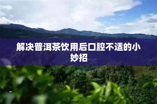 解决普洱茶饮用后口腔不适的小妙招
