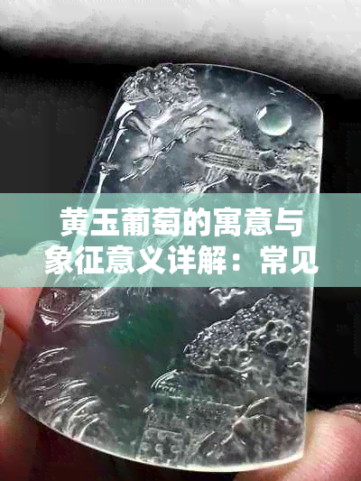 黄玉葡萄的寓意与象征意义详解:常见问题解答