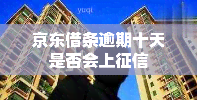 京东借条逾期十天是否会上