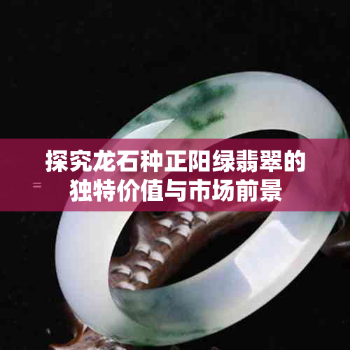探究龙石种正阳绿翡翠的独特价值与市场前景