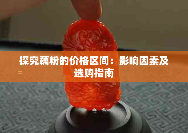探究藕粉的价格区间:影响因素及选购指南