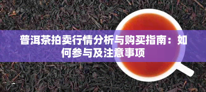 普洱茶拍卖行情分析与购买指南：如何参与及注意事项