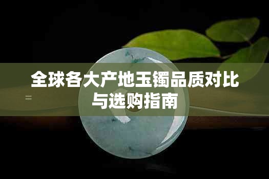 全球各大产地玉镯品质对比与选购指南