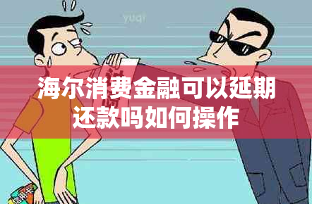 海尔消费金融可以延期还款吗如何操作