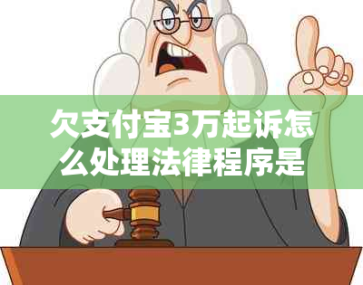 欠支付宝3万起诉怎么处理法律程序是什么
