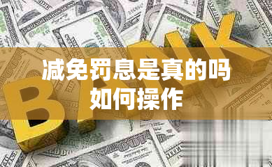 减免罚息是真的吗如何操作