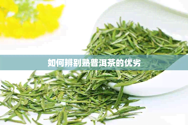 如何辨别熟普洱茶的优劣