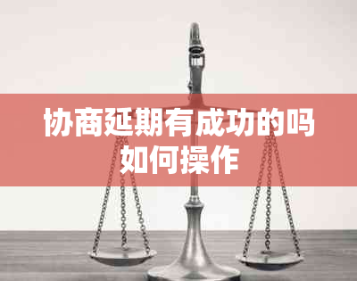 协商延期有成功的吗如何操作