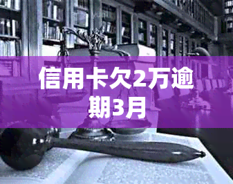 信用卡欠2万逾期3月