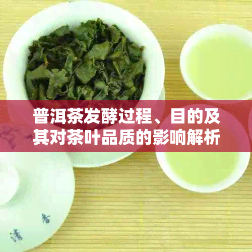 普洱茶发酵过程、目的及其对茶叶品质的影响解析