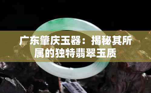 广东肇庆玉器:揭秘其所属的独特翡翠玉质