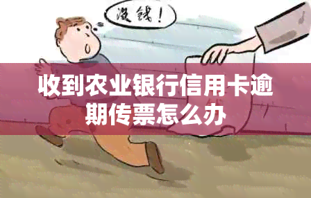 收到农业银行信用卡逾期传票怎么办