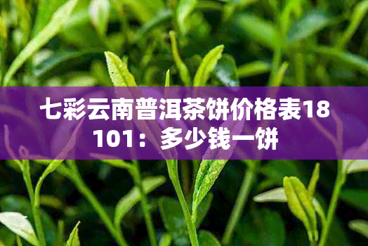 七彩云南普洱茶饼价格表18101：多少钱一饼