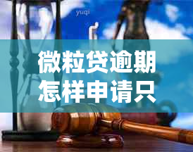 微粒贷逾期怎样申请只还本金
