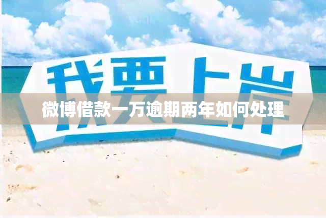 微博借款一万逾期两年如何处理