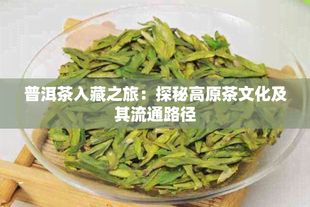 普洱茶入藏之旅:探秘高原茶文化及其流通路径