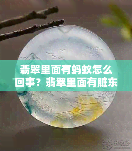 翡翠里面有蚂蚁怎么回事?翡翠里面有脏东西是真的吗?