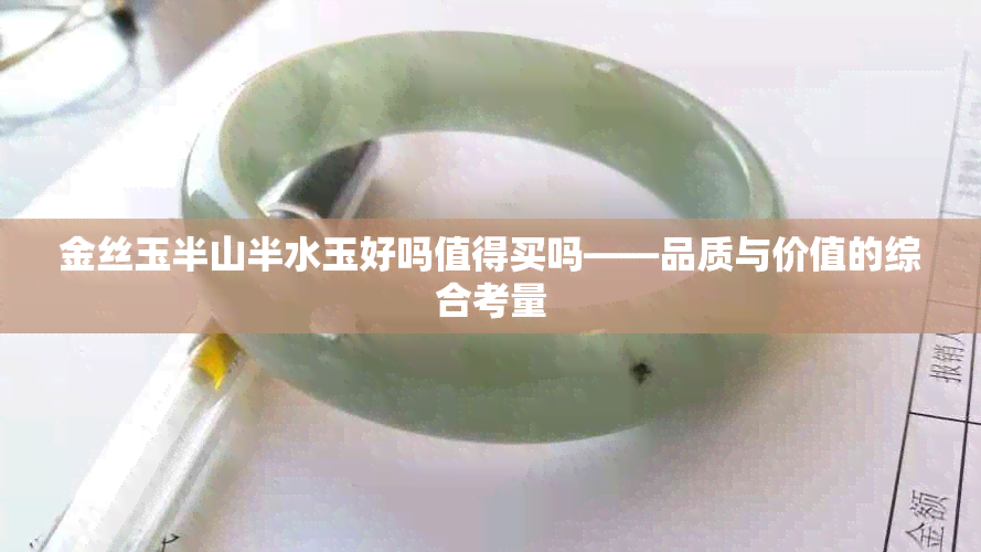 金丝玉半山半水玉好吗值得买吗——品质与价值的综合考量