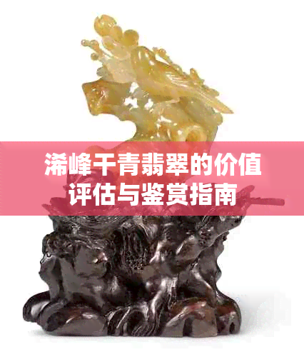 浠峰干青翡翠的价值评估与鉴赏指南