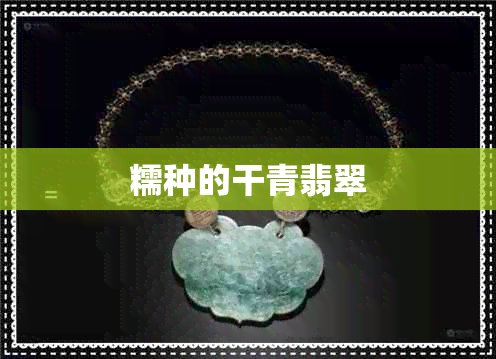 糯种的干青翡翠 糯种的干青翡翠