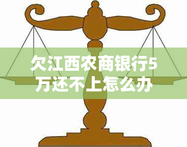 欠江西农商银行5万还不上怎么办