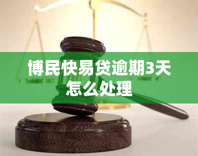 博民快易贷逾期3天怎么处理
