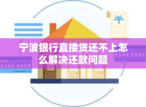 宁波银行直接贷还不上怎么解决还款问题