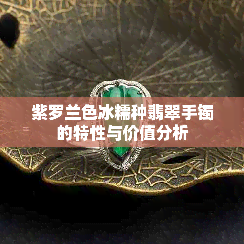 紫罗兰色冰糯种翡翠手镯的特性与价值分析