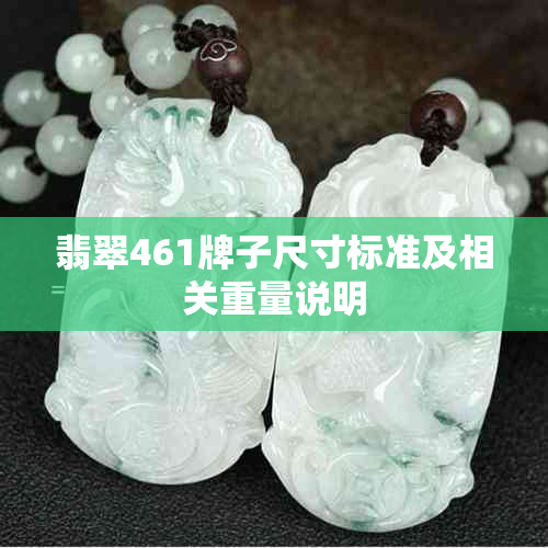 翡翠461牌子尺寸标准及相关重量说明