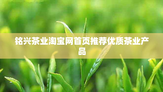 铭兴茶业淘宝网首页推荐优质茶业产品