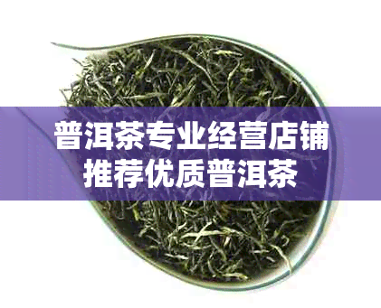 普洱茶专业经营店铺推荐优质普洱茶