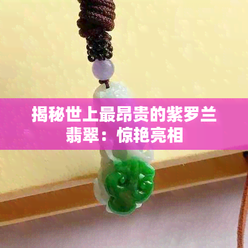揭秘世上最昂贵的紫罗兰翡翠：惊艳亮相